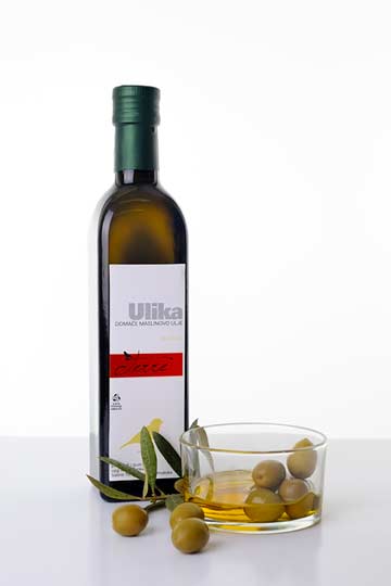 Homemade Sv. Lucia wine and Ulika olive oil